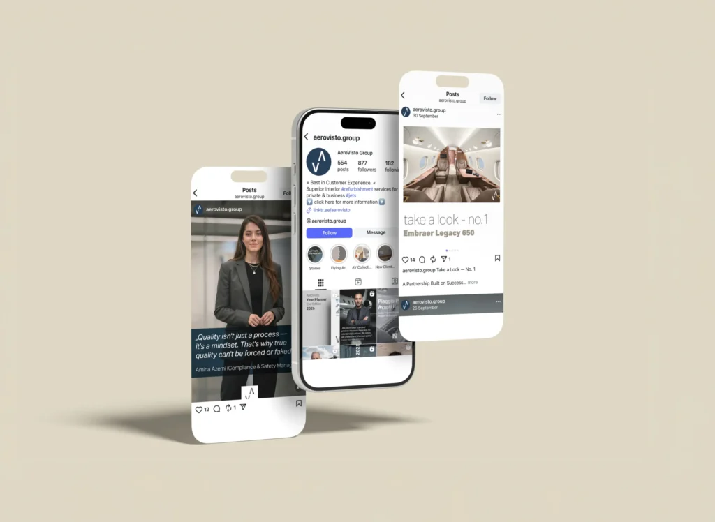 Aerovisto Group, Social Media Marketing, Postings, Weyou Media, Medienagentur Stuttgart, Content-Marketing, Social Media Posting,