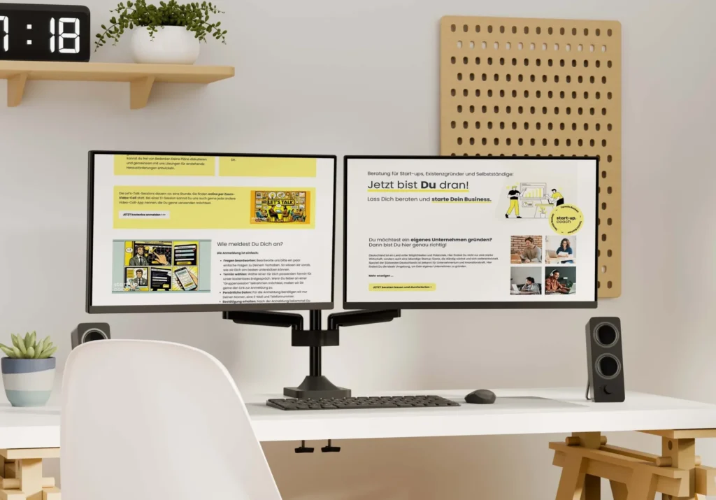 Start-up.coach, Internetseite, Webdesign, Medienagentur, Weyou Media, SEO Optimierung, Conversion-Rate,
